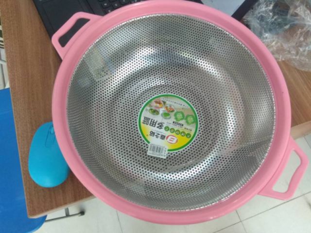 [GIÁ SỐC ] RỔ INOX QUAI NHỰA CAO CẤP