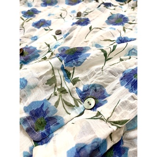 Áo sơ mi vải lụa xô vintage