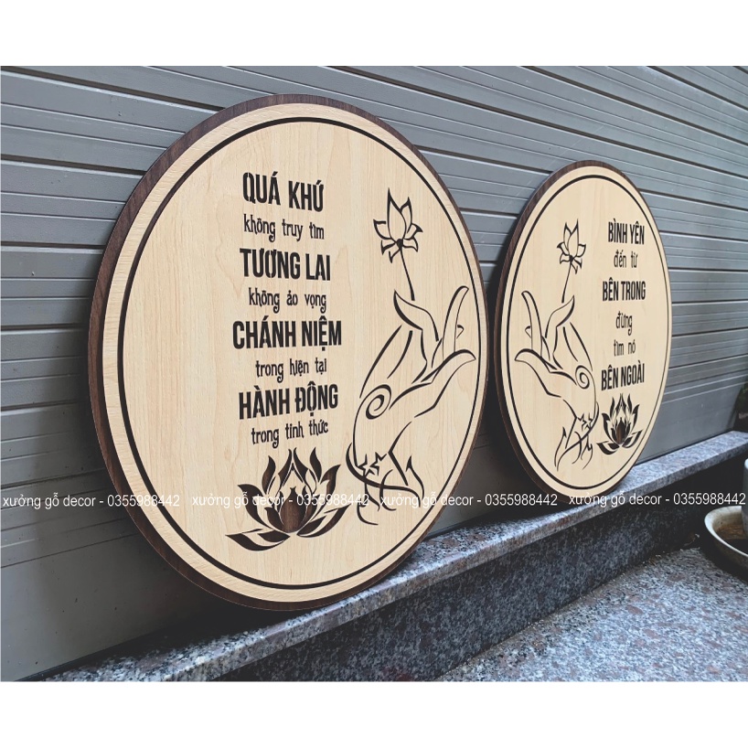 Tranh Treo Tường Trang Trí Phòng Thiền , Phòng Tập Yoga, Phòng Thờ...Bằng Gỗ Giá Rẻ