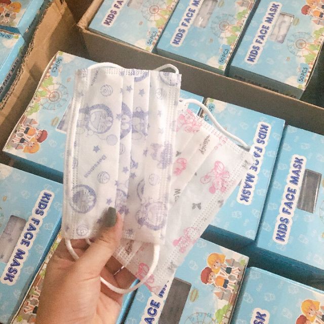 Hộp 50 chiếc khẩu trang cho bé 2-8 tuổi | BigBuy360 - bigbuy360.vn
