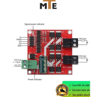 Mạch điều khiển tốc độ động cơ và đảo chiều - cầu H đôi 2x160W 12v 24V 7A
