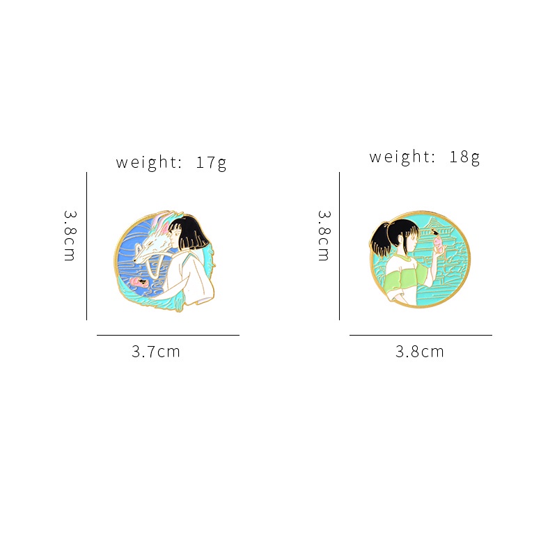 Ghim cài áo hình nhân vật phim Spirited Away dễ thương