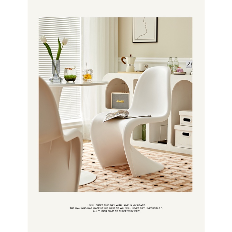 Ghế nhựa pantone phong cách Châu Âu thiết kế tối giản, decor Forher.since1998