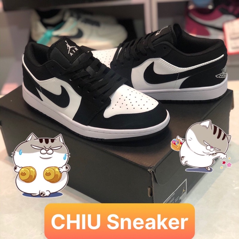 [ CHIU Sneaker ] Giày Sneaker jd1 low panda black white phiên bản cao cấp giày thể thao Jordan panda đen trắng