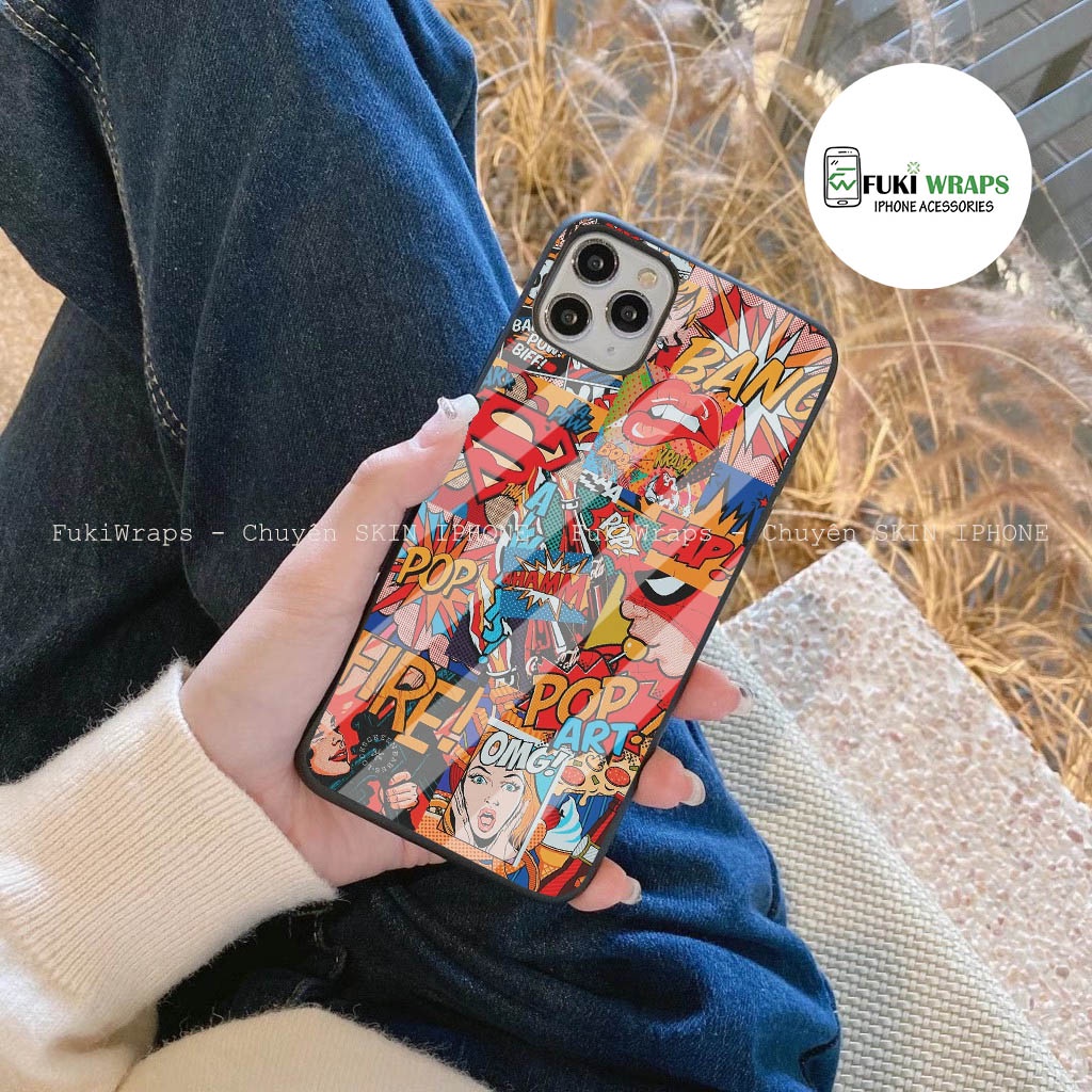 Ốp Lưng Kính Cường Lực / Case Chống Vỡ Dành Cho 13ProMax 12ProMax 11ProMax X XSMAX Fukishop