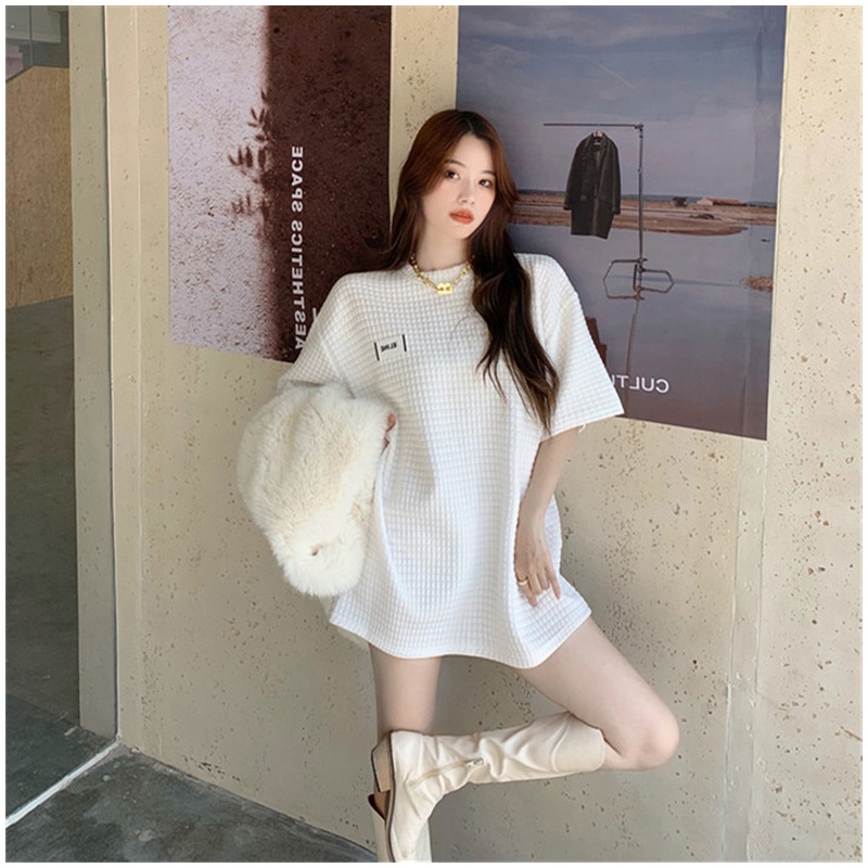 DIDIKA Áo Thun Tay Ngắn Cổ Tròn Dáng Rộng Thời Trang Mùa Hè Dành Cho Nữ