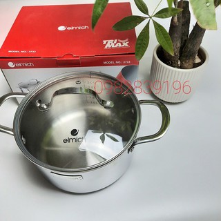 Nồi inox 18cm elmich đáy liền el3732-nồi inox 304 cao cấp