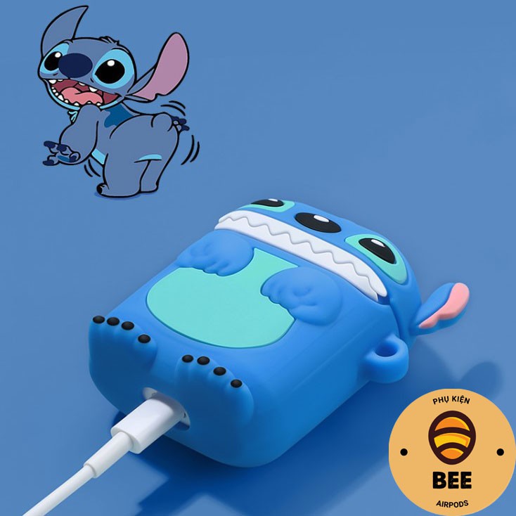 Case Airpods Vỏ bao Tai Nghe Airpod Nhân Vật Hoạt Hình Stitch Cho Airpod 1 2 Pro Bằng Silicon Dẻo Siêu Cute - BEE SHOP