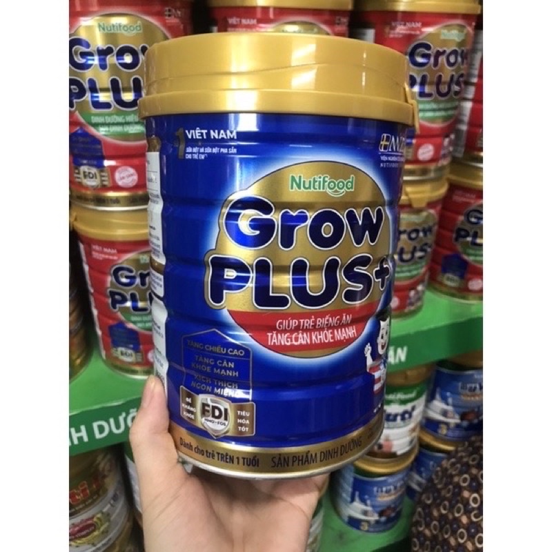 Sữa Nutifood Grow plus xanh 900g-1,5kg trên 1 tuổi biếng ăn, nhẹ cân( SP của Nutifood Bình Dương)