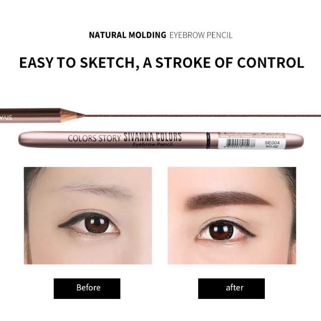 Chì kẻ mày Sivanna Colors Story Eyebrow Pencil chống nước, mồ hôi