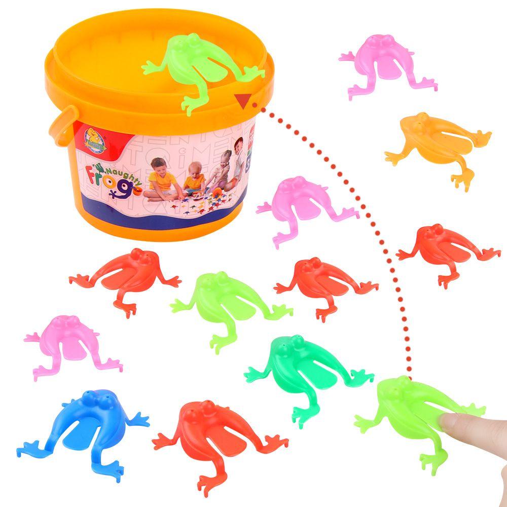 Bộ 12 Đồ Chơi Ếch Nhảy Nhiều Màu Sắc Vui Nhộn