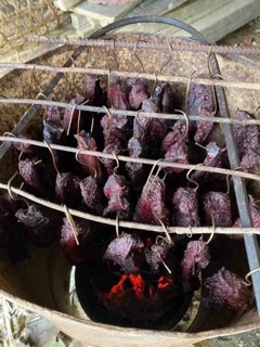 thịt trâu khô. chuẩn vị tây bắc