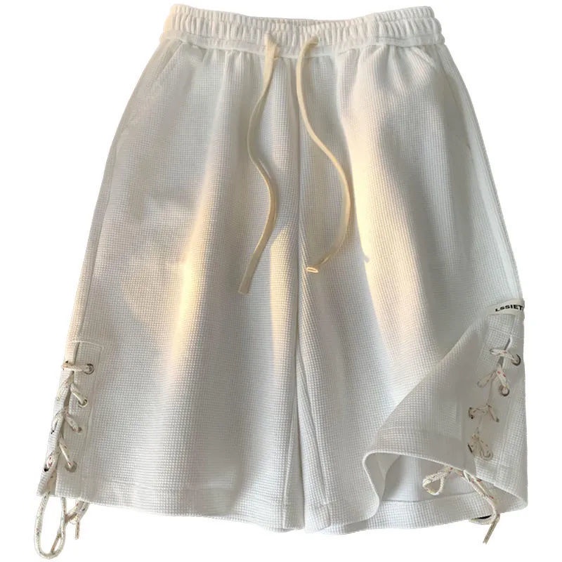 Quần Short Thể Thao Ống Rộng Lưng Cao Buộc Dây Thời Trang Mùa Hè Cho Nữ