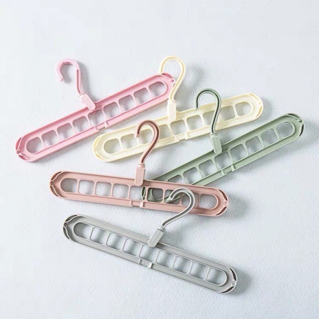 Móc Treo quần áo đa năng tiết kiệm diện tích, treo đồ tiện lợi, móc 9 lỗ quay 360 độ - King