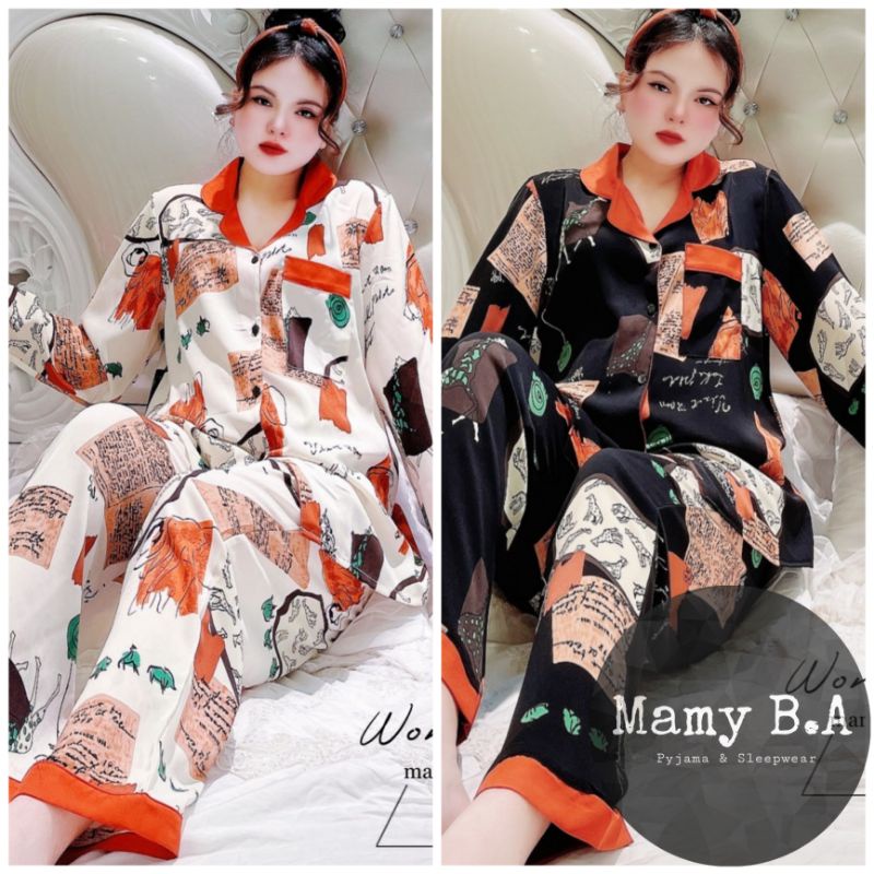 BIGSIZE 60-75KG - Pijama lụa MANGO mạc Thái tay ngắn, tay dài quần dài - Đồ ngủ nữ lụa loại 1 cao cấp không nhăn. | BigBuy360 - bigbuy360.vn