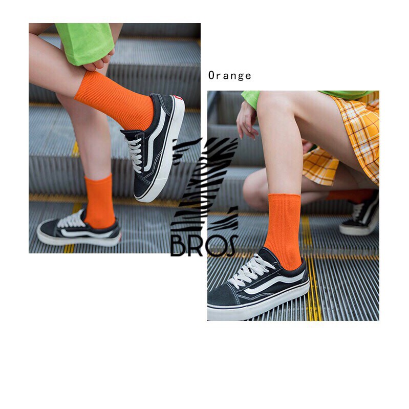 [100% COTTON] Tất nhún Hàn Quốc Nam Nữ – Kiểu dáng Vintage Vớ len gân tăm nhỏ cổ cao (dài) | BigBuy360 - bigbuy360.vn