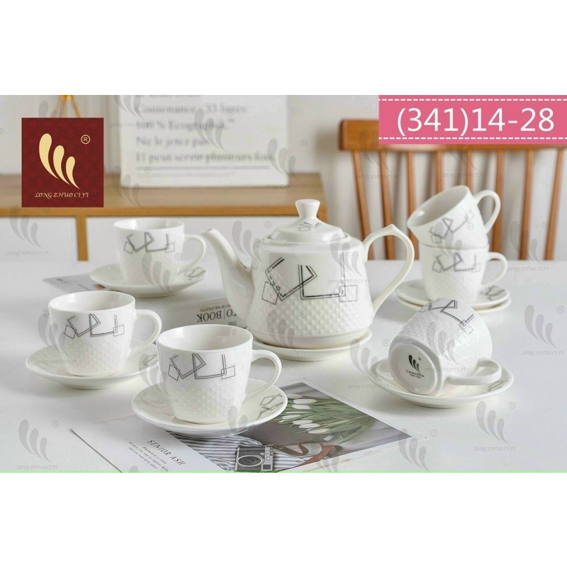 Bộ ấm pha trà màu xanh cổ vịt. bộ tách pha trà, ấm chén pha trà cao cấp, bộ tách pha trà xanh cổ vịt tay cầm điệu đẹp