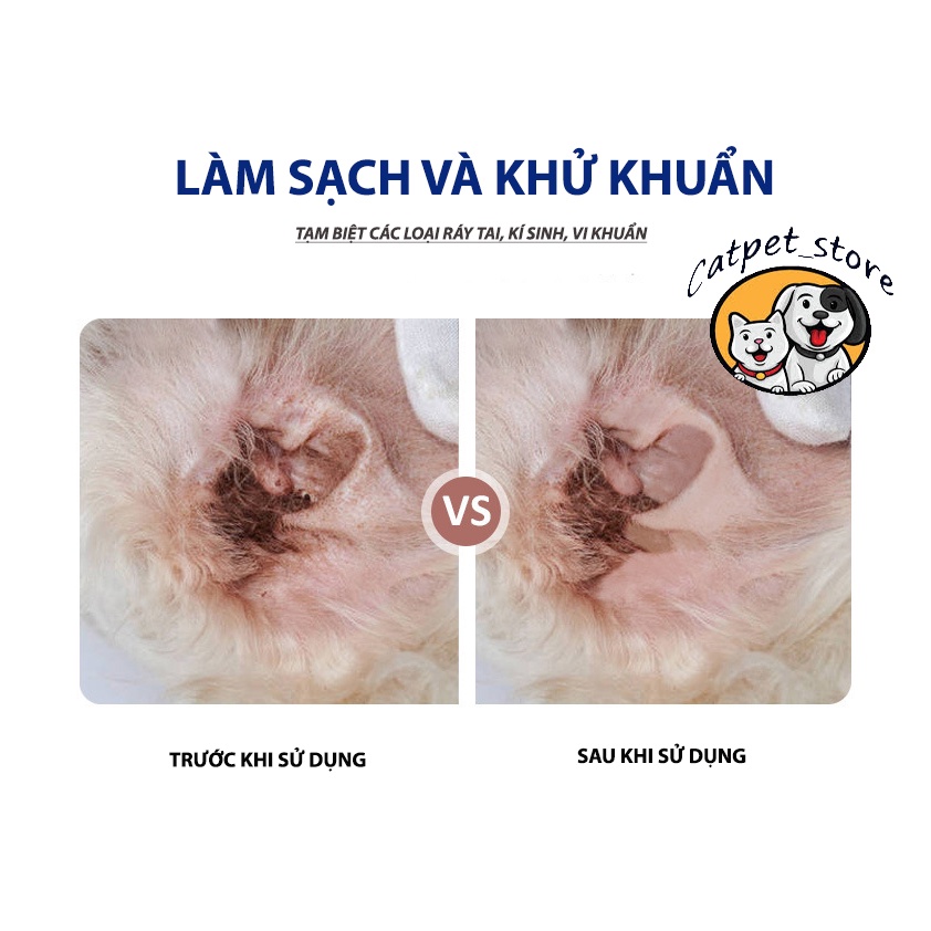 Nước rửa tai chó mèo,nước vệ sinh tai cho thú cưng