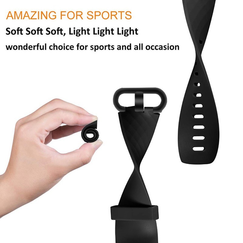 Dây silicon cho đồng hồ Fitbit Charge 3 | Fitbit Charge 4 size L Size S hàng có sẵn giao ngay trong nước