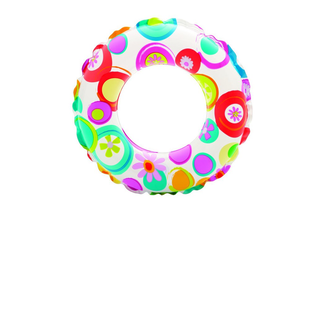 Phao bơi tròn intex họa tiết hoa cho bé 2-4 tuổi