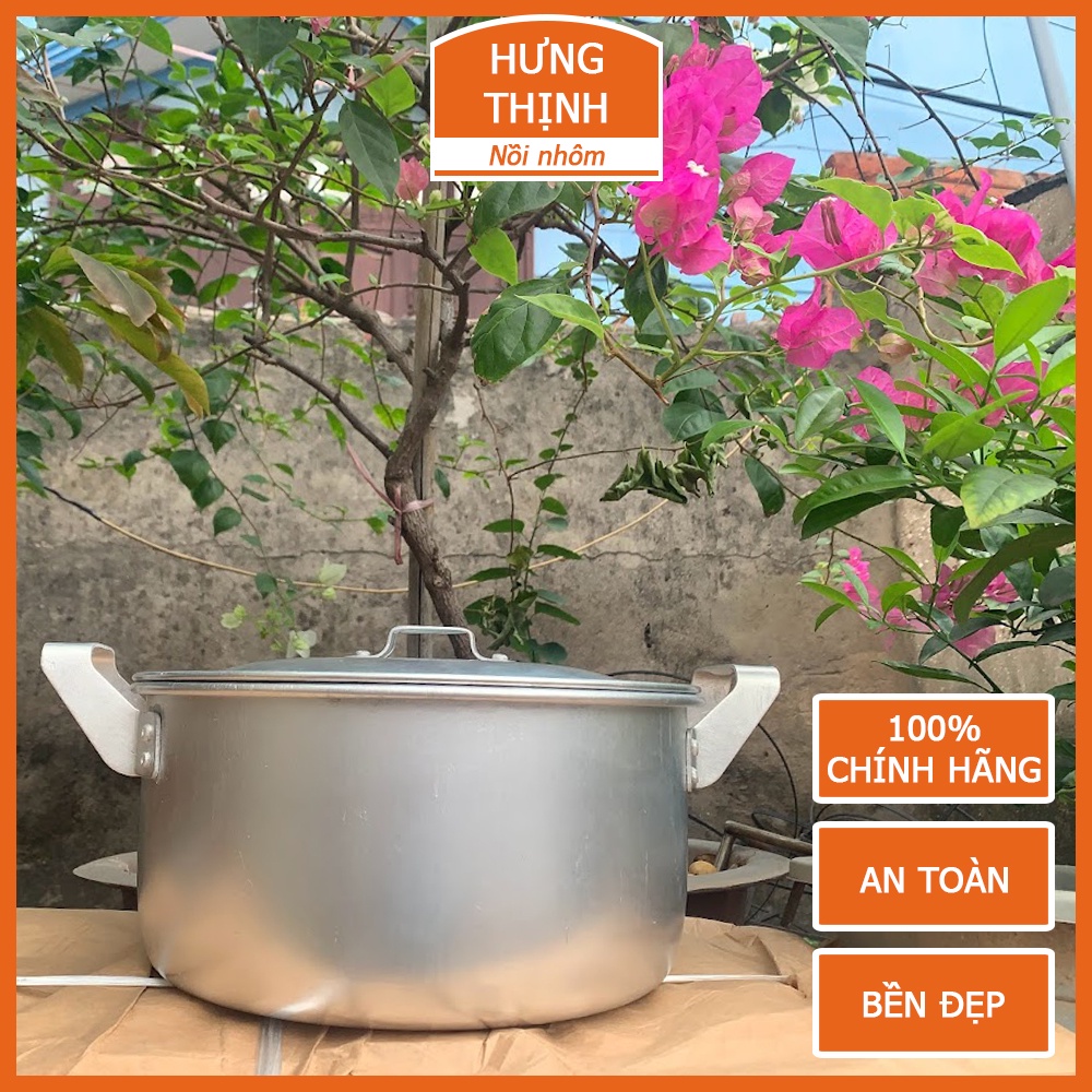 Nồi nhôm Xoong nhôm cao cấp Hưng Thịnh nhiều kích cỡ 16, 18, 20, 22, 24cm
