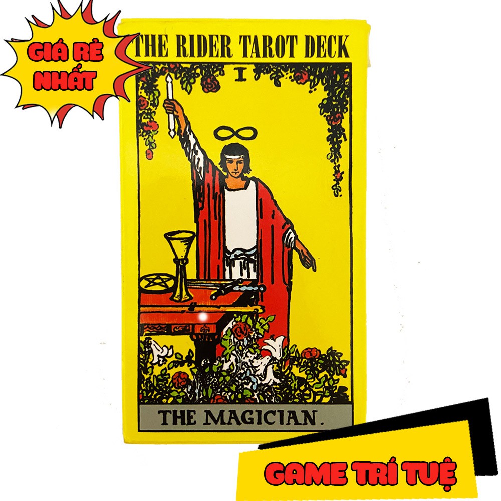 Đồ chơi Bài Tarot 78 lá cơ bản, kích thước chuẩn 7x12cm, chiêm tinh về tình yêu, sự nghiệp, tương lai