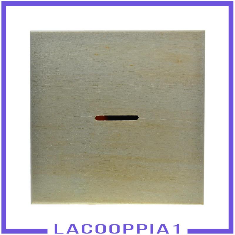 [Lacooppia1] Hộp Đựng Tiền Tiết Kiệm Hình Dạng Cuboid Bằng Gỗ DIY Cho Trẻ Em