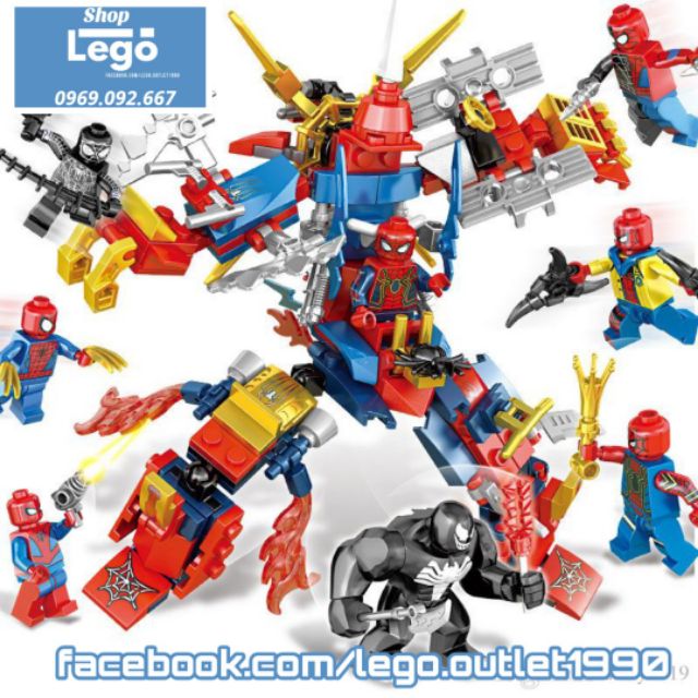 Xếp hình Lego Tuyển tập Spiderman đại chiến Venom Lego Minifigures SY1183