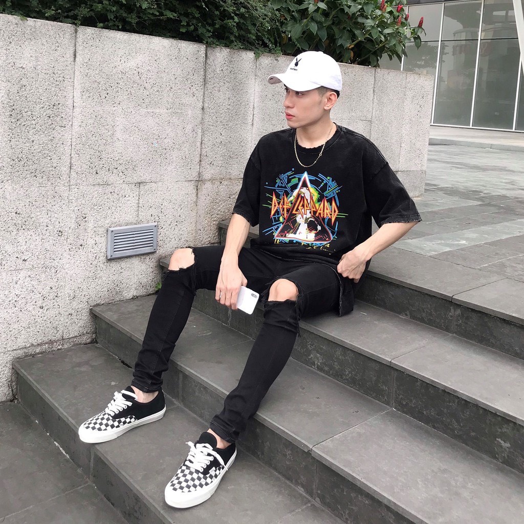 Quần Jean Nam Đen Rách Gối cao cấp mẫu hot nhất | BigBuy360 - bigbuy360.vn