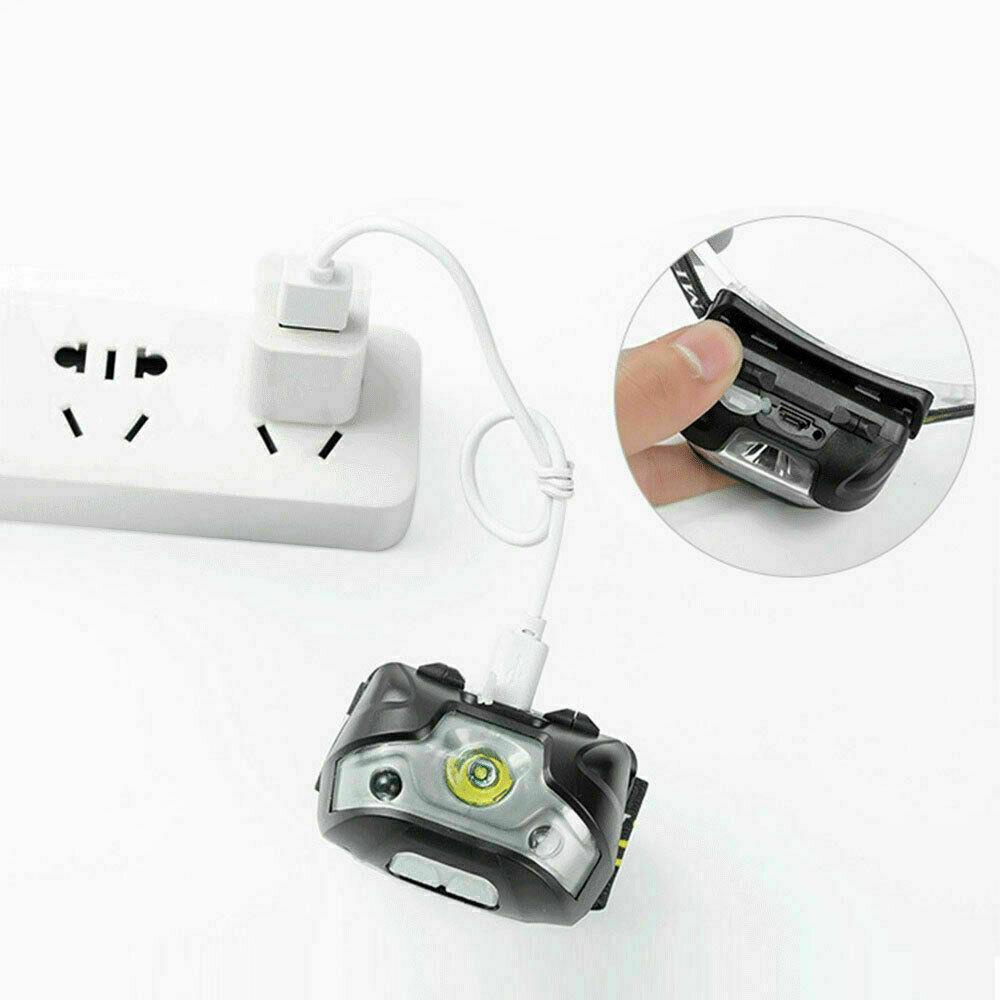 Đèn Đeo Trán Sạc Cổng USB Dùng Cắm Trại Ngoài Trời