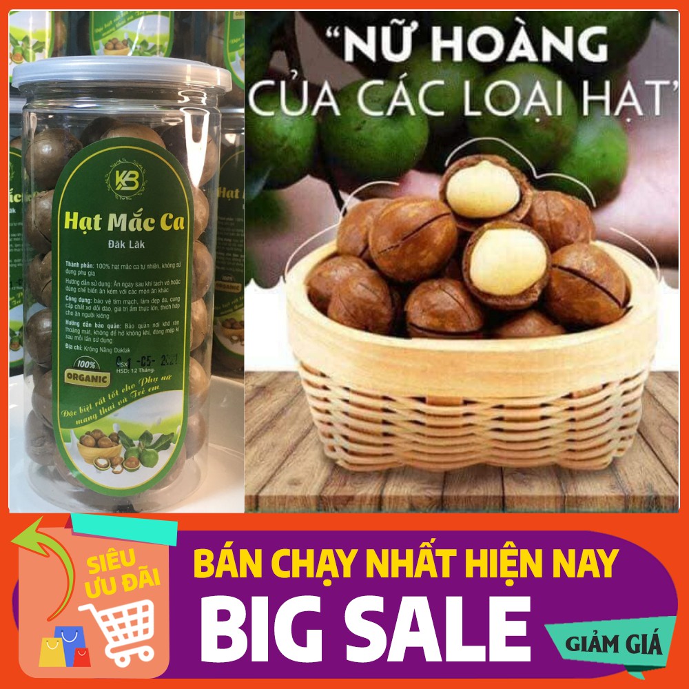 Hạt Macca Hữu Cơ Sạch, Chất Lượng [Mắc ca Loại 1 Giá Sỉ] tặng kèm dụng cụ tách hạt