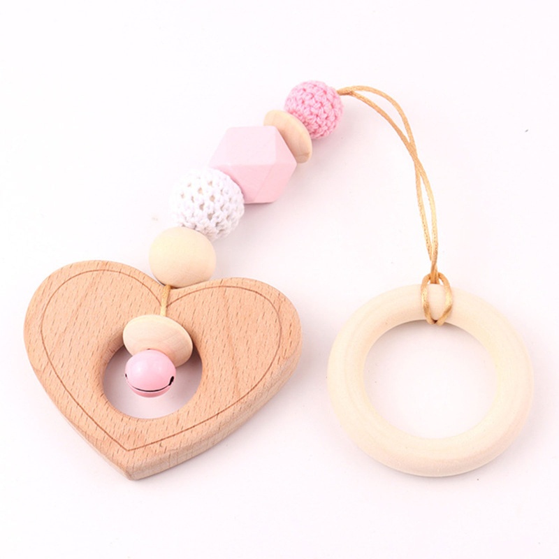 Set 4 Đồ Chơi Vòng Lục Lạc Treo Xe Đẩy / Tập Nhai Cho Bé Sơ Sinh