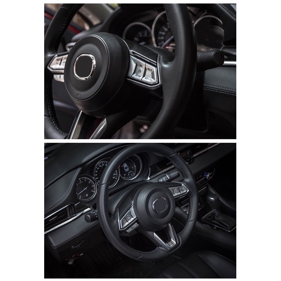 Ốp Phím Nút nhôm xe Mazda 3 2017-2019 phay  Phụ kiện trang trí dán 2016 2018