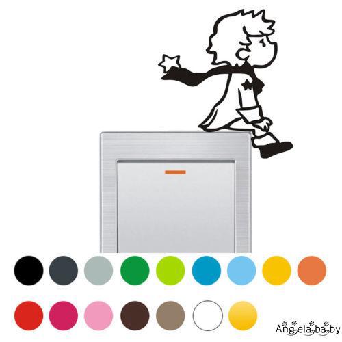 Miếng dán tường vinyl hình hoàng tử bé dễ chùi rửa