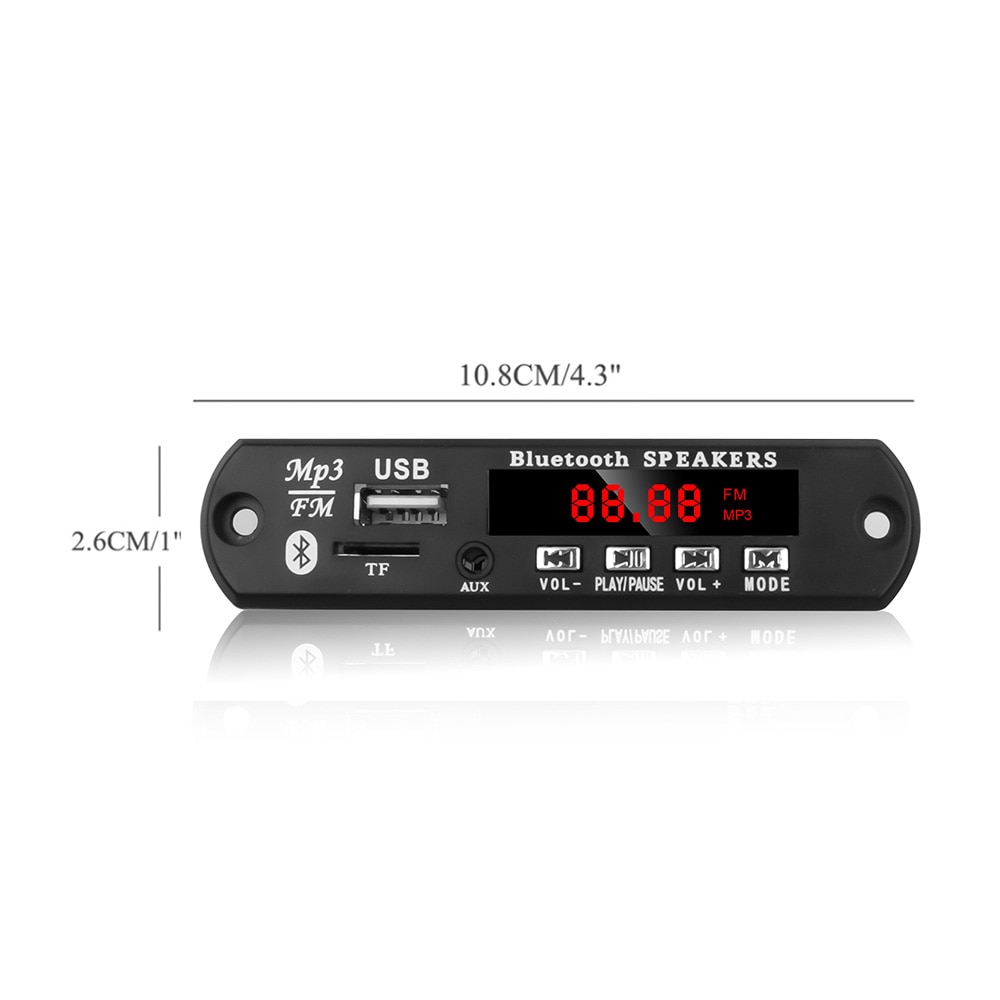 Mô Đun Giải Mã Âm Thanh Mp3 Wma 5v 12v Usb Sd / Tf Aux Fm Cho Xe Hơi