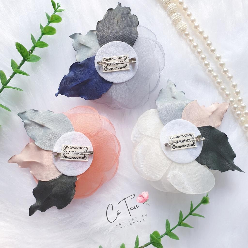 Hoa cài áo handmade cao cấp ghim cài áo dài váy vest phụ kiện ghim cài áo đẹp- HOA CÀI ÁO CÔ TEA
