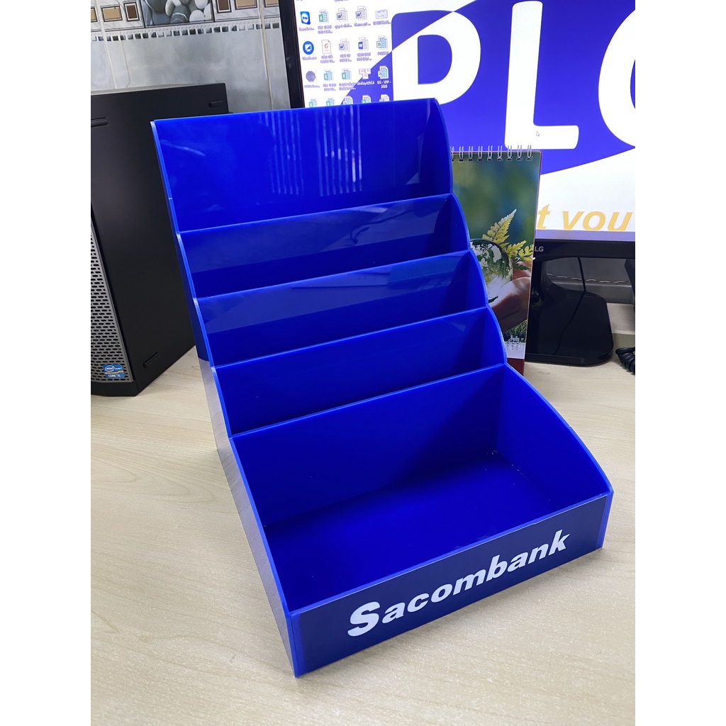 Kệ mica kết hợp mẫu dấu