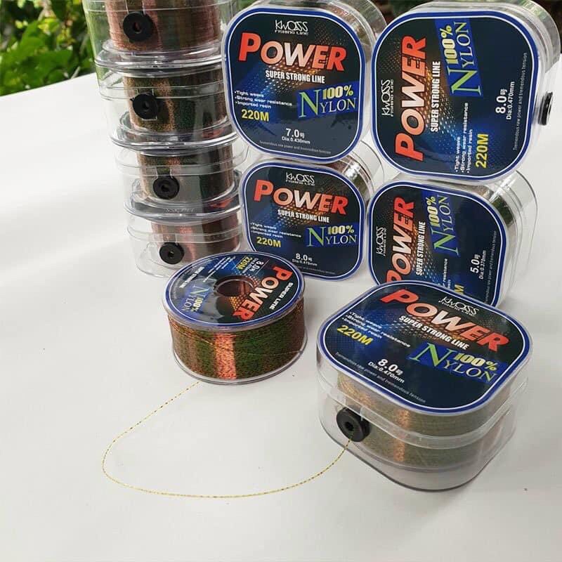 Cước POWER Nylon 220m tàng hình dai mịn
