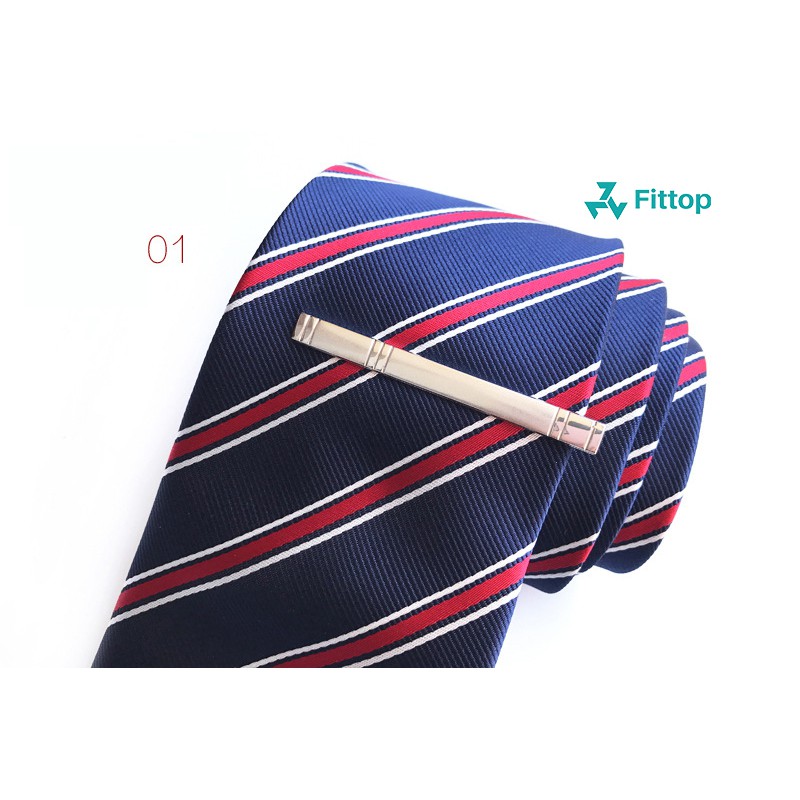 Kẹp Cà Vạt Nam Màu Bạc Cổ Điển  FITTOP KEPCAVAT-001