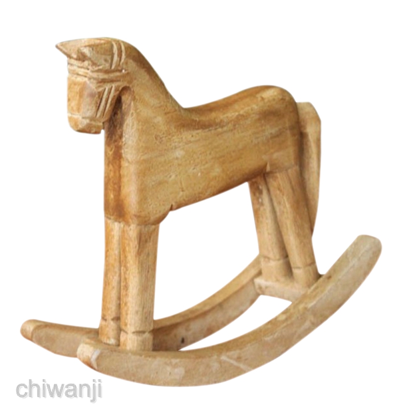 Mô hình con ngựa gỗ trang trí giáng sinh