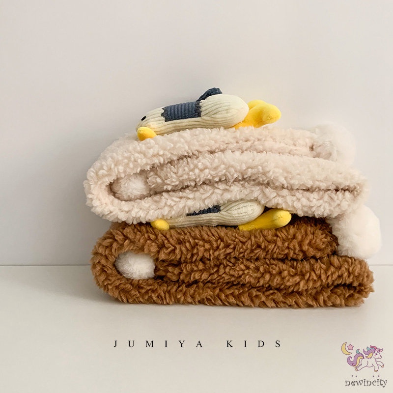 Khăn choàng lông cừu kiểu hoạt hình đáng yêu kiểu Hàn Quốc dành cho bé trai và bé gái