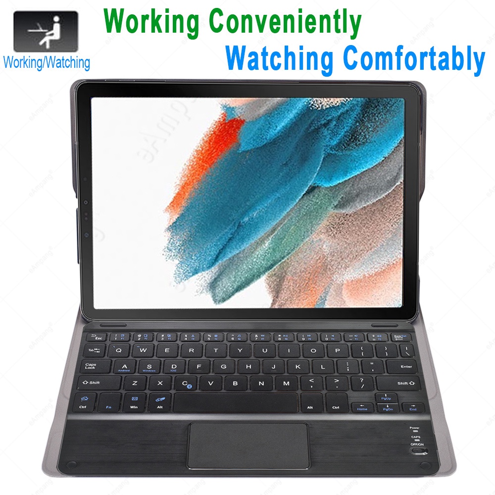 Bao Da Máy Tính Bảng Tích Hợp Bàn Phím Và Chuột Cho Samsung Galaxy Tab A8 10.5 2021 SM-X200 SM-X205