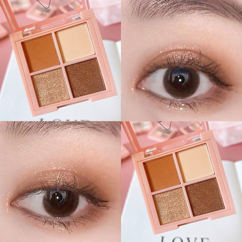 Bảng Phấn Mắt 4 Màu Ánh Nhũ Ngọc Trai Lấp Lánh Không Thấm Nước | BigBuy360 - bigbuy360.vn