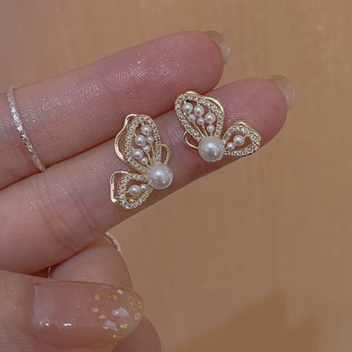 Khuyên tai bướm đậu phối hạt nữ tính cực đẹp BDAU304