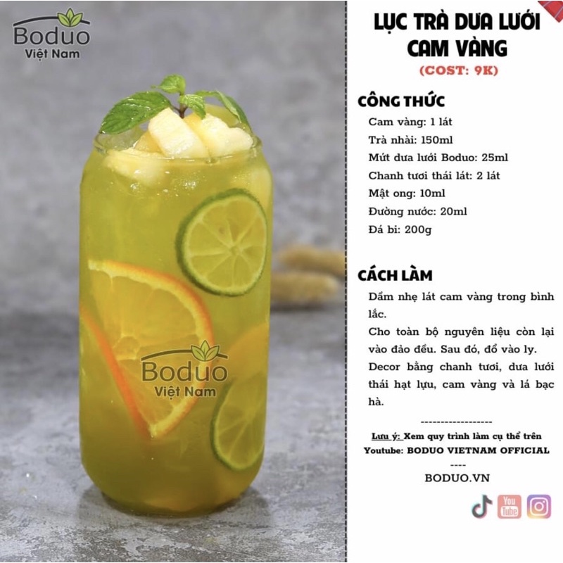 Mứt dưa lưới Boduo hộp 1kg3