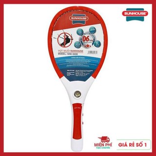 Vợt muỗi Sunhouse SHE-S600 | S500   vợt muỗi Sunhouse SHE-S600 tích hợp đèn báo sạc ttrắng