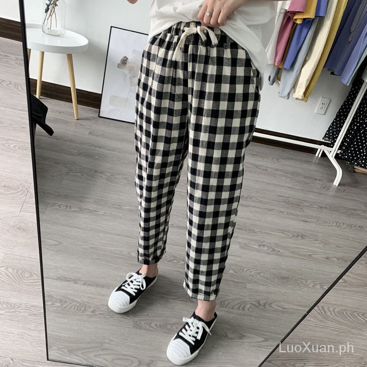 Quần Dài Nữ Ống Rộng Lưng Cao Co Giãn Thời Trang