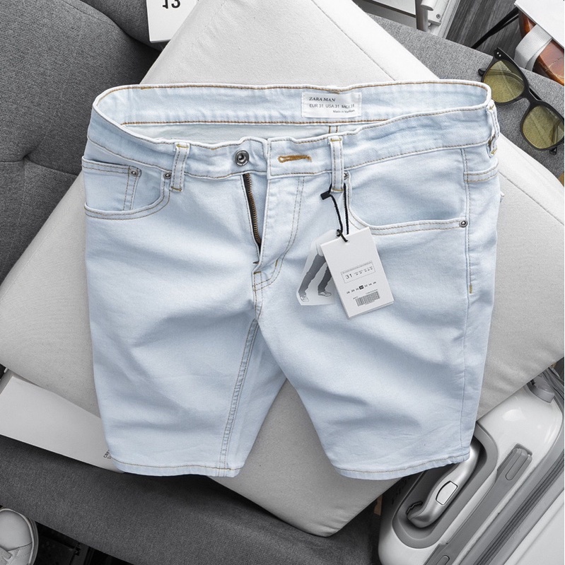 Quần short jean nam hàng xuất dư chất jean xịn