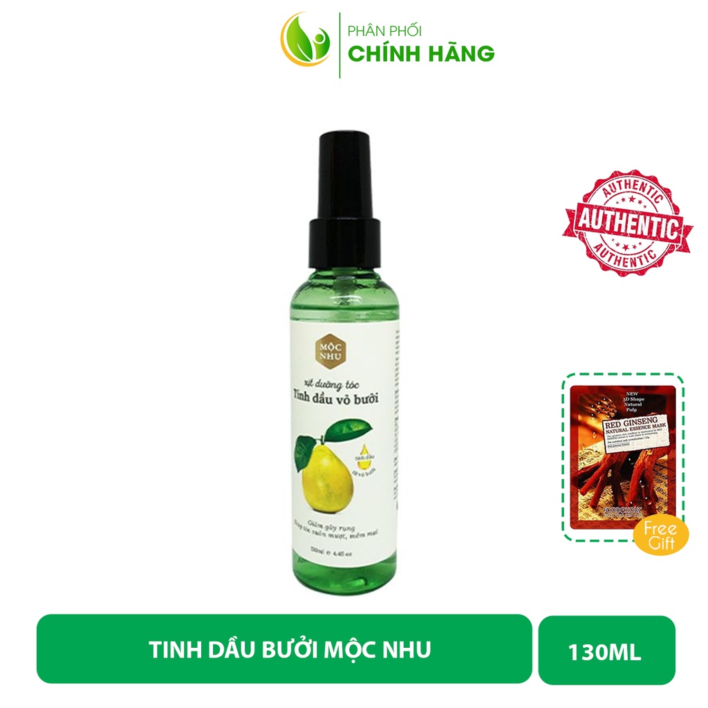 [CHÍNH HÃNG] Xịt Dưỡng Tóc Tinh Dầu Vỏ Bưởi Mộc Nhu 130ml giảm rụng tóc, kích thích mọc tóc