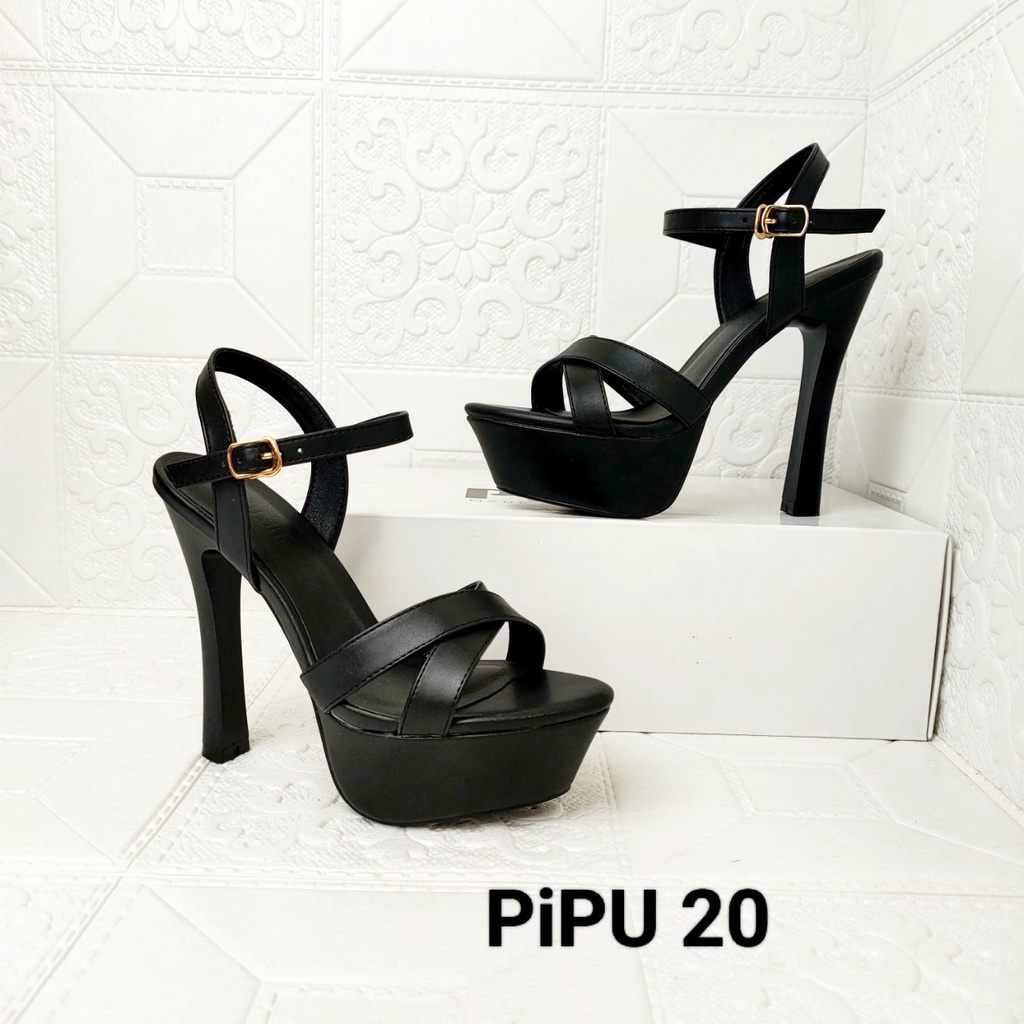 Giày cao gót đế đúp mũi chéo thời trang, sandans cao gót nữ 13cm,giày cưới, catwalk pipu20